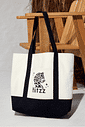 HITZZ - BOLSA FEMININA OMBRO OFF WHITE/PRETA