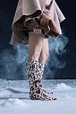 JORDANA - BOTA FEMININA COUNTRY CANO LONGO VACA BEGE/MARROM