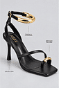 sandalia-feminina-salto-alto-bico-quadrado-preta-nati Sandália feminina salto alto bico quadrado preta Nati - infográfico com detalhes da tornozeleira, aplicação dourada e salto fino de 9cm