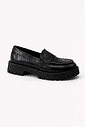 Loafer Feminino Solado Tratorado Mila Preto Loafer Feminino Solado Tratorado Mila Preto