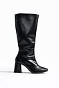 Bota Feminina Cano Longo Salto Bloco Khloe Preta Bota Feminina Cano Longo Salto Bloco Khloe Preta