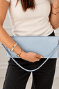 BOLSA CARTEIRA COURO LEGÍTIMO DUALIPA AZUL