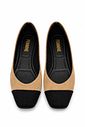 Sapatilha Bailarina Cap Toe Tata Nude/Preta Sapatilha Bailarina Cap Toe Tata Nude/Preta