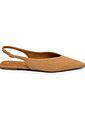 Sapatilha Slingback Feminina Suede Noemi Nude