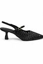 SLINGBACK SALTO KITTEN HEELS COURO NARA PRETO SLINGBACK SALTO KITTEN HEELS COURO NARA PRETO