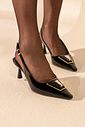 SLINGBACK KITEN HEELS KARDASHIAN preto SLINGBACK KITEN HEELS KARDASHIAN preto