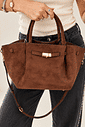 BOLSA TOTE SUEDE MARROM ELLA BOLSA TOTE SUEDE MARROM ELLA