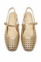 Sapatilha Slingback Feminina Couro Nara Dourada Sapatilha Slingback Feminina Couro Nara Dourada