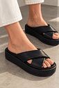 Tamanco Flat Plataforma Zara Preta