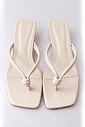 Tamanco Flip Flop Salto Baixo Bruna Off White