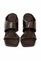 Tamanco Salto Anabela Metalizado Sofia Marrom Tamanco Salto Anabela Metalizado Sofia Marrom