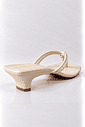 Tamanco Flip Flop Salto Baixo Bruna Off White