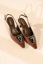 SLINGBACK KITEN HEELS KARDASHIAN marrom SLINGBACK KITEN HEELS KARDASHIAN marrom