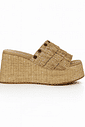 TAMANCO PLATAFORMA COURO FEMININO RAFIA NUDE OASIS TAMANCO PLATAFORMA COURO FEMININO RAFIA NUDE OASIS