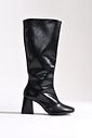 Bota Feminina Cano Longo Salto Bloco Khloe Preta Bota Feminina Cano Longo Salto Bloco Khloe Preta