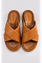 Tamanco Flat Plataforma Zara Caramelo