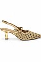 SLINGBACK SALTO KITTEN HEELS COURO NARA DOURADO SLINGBACK SALTO KITTEN HEELS COURO NARA DOURADO