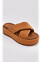 Tamanco Flat Plataforma Zara Caramelo