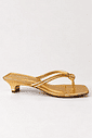 Tamanco Flip Flop Salto Baixo Bruna Dourado