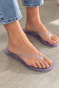 Rasteira Dedos Jelly Transparente Isis Cristal