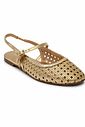 Sapatilha Slingback Feminina Couro Nara Dourada Sapatilha Slingback Feminina Couro Nara Dourada