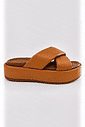 Tamanco Flat Plataforma Zara Caramelo