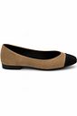 Sapatilha Bailarina Cap Toe Tata Nude/Preta Sapatilha Bailarina Cap Toe Tata Nude/Preta