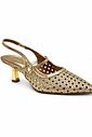 SLINGBACK SALTO KITTEN HEELS COURO NARA DOURADO SLINGBACK SALTO KITTEN HEELS COURO NARA DOURADO