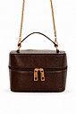 Bolsa Baú Couro Original Kim Marrom Bolsa Baú Couro Original Kim Marrom