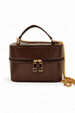 Bolsa Baú Couro Original Kim Marrom Bolsa Baú Couro Original Kim Marrom