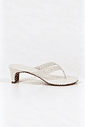 Tamanco Salto Kitten Heels Isis Tira Vinil Off White Tamanco Salto Kitten Heels Isis Tira Vinil Off White