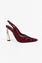 SLINGABACK SALTO FINO CABEDAL TELA Rihanna MARSALA SLINGABACK SALTO FINO CABEDAL TELA Rihanna MARSALA
