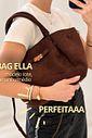 BOLSA TOTE SUEDE MARROM ELLA BOLSA TOTE SUEDE MARROM ELLA