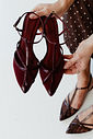 Sapatilha Slingback em Tela Rihanna Marsala Sapatilha Slingback em Tela Rihanna Marsala
