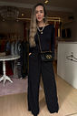 Calça Pantalona Strass Rayra Calça Pantalona Strass Rayra