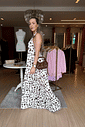 Vestido Cow Print Frente Unica Vestido Cow Print Frente Unica
