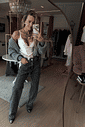 Calça Wide Strass Buena