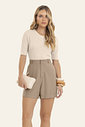 Shorts Feminino Em Viscose Sarjada Endless Shorts Feminino Em Viscose Sarjada Endless