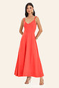 Vestido Feminino Midi Decote Em V Evasê Endless Vestido Feminino Midi Decote Em V Evasê Endless
