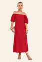 Vestido Feminino Midi Manga Bufante Endless Vestido Feminino Midi Manga Bufante Endless