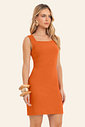 Vestido Feminino Midi Decote Quadrado Endless Vestido Feminino Midi Decote Quadrado Endless