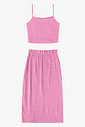 Conjunto Feminino Blusa Com Saia Midi Endless