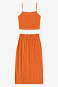 Conjunto Feminino Blusa Com Saia Midi Endless