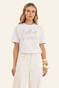 T Shirt Feminina Com Estampa Localizada Endless