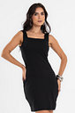 Vestido Feminino Midi Decote Quadrado Endless Vestido Feminino Midi Decote Quadrado Endless