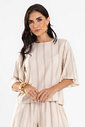 Blusa Feminina Box De Linho Maquinetado Endless Blusa Feminina Box De Linho Maquinetado Endless
