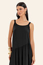Vestido Feminino Longo Em Viscose Evasê Endless Vestido Feminino Longo Em Viscose Evasê Endless
