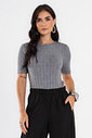 Blusa Feminina Em Tricot Canelado Endless Blusa Feminina Em Tricot Canelado Endless