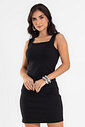 Vestido Feminino Midi Decote Quadrado Endless Vestido Feminino Midi Decote Quadrado Endless