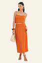 Conjunto Feminino Blusa Com Saia Midi Endless